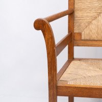 Pair of Arts & Crafts Oak Elbow Chairs, in the Manner of George Walton - Thumbnail 11