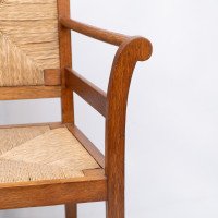 Pair of Arts & Crafts Oak Elbow Chairs, in the Manner of George Walton - Thumbnail 12