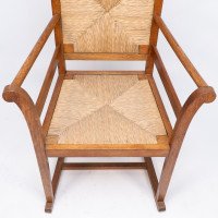 Pair of Arts & Crafts Oak Elbow Chairs, in the Manner of George Walton - Thumbnail 14