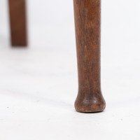 Aesthetic Movement Walnut Lyre Back Bedroom or Side Chair with Button Seat - Thumbnail 13