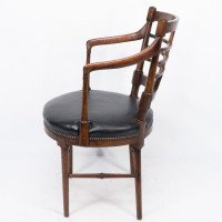 After a Design by E. W. Godwin. A Jacobean or Old English Aesthetic Movement Oak Armchair - Thumbnail 4