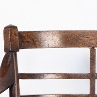 After a Design by E. W. Godwin. A Jacobean or Old English Aesthetic Movement Oak Armchair - Thumbnail 6