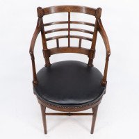 After a Design by E. W. Godwin. A Jacobean or Old English Aesthetic Movement Oak Armchair - Thumbnail 11