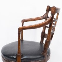 After a Design by E. W. Godwin. A Jacobean or Old English Aesthetic Movement Oak Armchair - Thumbnail 15