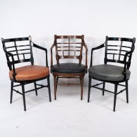 After a Design by E. W. Godwin. A Jacobean or Old English Aesthetic Movement Oak Armchair - Thumbnail 20