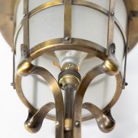 Arts & Crafts Copper Stair Post Lantern with Matching Hall Lantern - Thumbnail 8