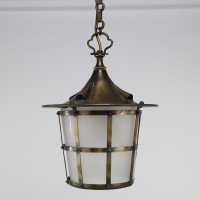 Arts & Crafts Copper Stair Post Lantern with Matching Hall Lantern - Thumbnail 14