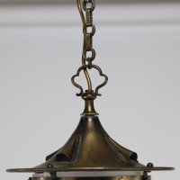 Arts & Crafts Copper Stair Post Lantern with Matching Hall Lantern - Thumbnail 16