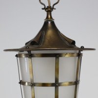 Arts & Crafts Copper Stair Post Lantern with Matching Hall Lantern - Thumbnail 18