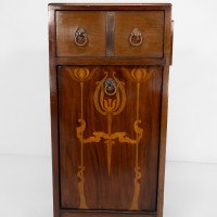 Liberty & Co. Attributed, an Arts & Crafts Coal Purdonium with Inlaid Floral Details - Thumbnail 8