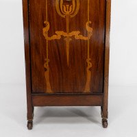 Liberty & Co. Attributed, an Arts & Crafts Coal Purdonium with Inlaid Floral Details - Thumbnail 9
