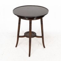 An Anglo-Japanese Walnut Side Table with Revolving Top - Thumbnail 4