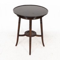 An Anglo-Japanese Walnut Side Table with Revolving Top - Thumbnail 8