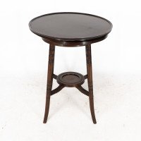 An Anglo-Japanese Walnut Side Table with Revolving Top - Thumbnail 9
