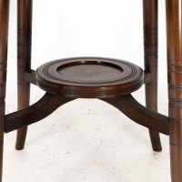 An Anglo-Japanese Walnut Side Table with Revolving Top - Thumbnail 15