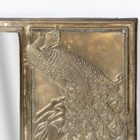 An Aesthetic Movement Brass Mirror with Stylized Peacocks Perched on a Branch - Thumbnail 10