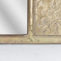 An Aesthetic Movement Brass Mirror with Stylized Peacocks Perched on a Branch - Thumbnail 12