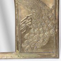An Aesthetic Movement Brass Mirror with Stylized Peacocks Perched on a Branch - Thumbnail 11