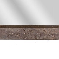 Arts & Crafts copper mirror with stylised decoration and flower heads - Thumbnail 11
