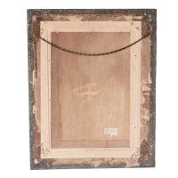 Arts & Crafts copper mirror with stylised decoration and flower heads - Thumbnail 14
