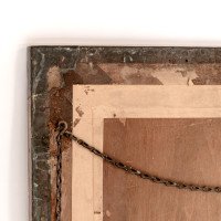 Arts & Crafts copper mirror with stylised decoration and flower heads - Thumbnail 15