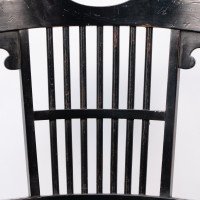 E. W. Godwin, Style Of, anglo-Japanese Ebonised Armchair with Leather Seat - Thumbnail 9