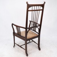 Henry Batley Attributed, Aesthetic Movement Mahogany Armchair - Thumbnail 21