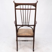 Henry Batley ( attributed. ). An Aesthetic Movement Mahogany Armchair - Thumbnail 20