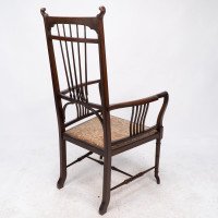 Henry Batley Attributed, Aesthetic Movement Mahogany Armchair - Thumbnail 19