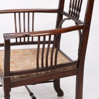 Henry Batley Attributed, Aesthetic Movement Mahogany Armchair - Thumbnail 13