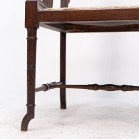 Henry Batley ( attributed. ). An Aesthetic Movement Mahogany Armchair - Thumbnail 17