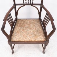 Henry Batley Attributed, Aesthetic Movement Mahogany Armchair - Thumbnail 11