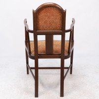 G. M. Ellwood for J. S. Henry. Arts & Crafts Armchair with Mother-of-pearl Inlay - Thumbnail 16