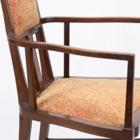 G. M. Ellwood for J. S. Henry. Arts & Crafts Armchair with Mother-of-pearl Inlay - Thumbnail 11