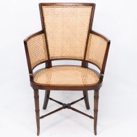An Anglo-Japanese Cane Work Armchair - Thumbnail 2