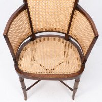 An Anglo-Japanese Cane Work Armchair - Thumbnail 7