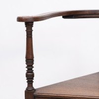 Jas Shoolbred. Aesthetic Movement Oak Corner Armchair with Stylised Turnings - Thumbnail 6