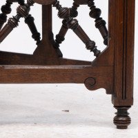 Jas Shoolbred. Aesthetic Movement Oak Corner Armchair with Stylised Turnings - Thumbnail 16