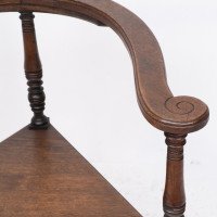 Jas Shoolbred. Aesthetic Movement Oak Corner Armchair with Stylised Turnings - Thumbnail 11