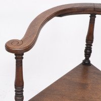Jas Shoolbred. Aesthetic Movement Oak Corner Armchair with Stylised Turnings - Thumbnail 10
