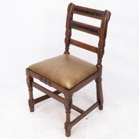 J. P. Seddon Attributed, Aesthetic Movement Oak Side Chair with Ebonised Circles - Thumbnail 3