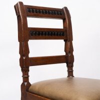 J. P. Seddon Attributed, Aesthetic Movement Oak Side Chair with Ebonised Circles - Thumbnail 8