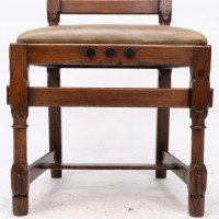 J. P. Seddon Attributed, Aesthetic Movement Oak Side Chair with Ebonised Circles - Thumbnail 12