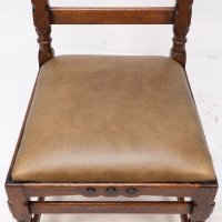 J. P. Seddon Attributed, Aesthetic Movement Oak Side Chair with Ebonised Circles - Thumbnail 9
