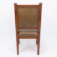 John Pollard Seddon a Rare Gothic Oak Armchair with Carved Dog Heads to the Arms - Thumbnail 16