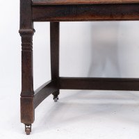 Henry Van De Velde, Style of. An Arts & Crafts Oak Armchair Original Leather - Thumbnail 11