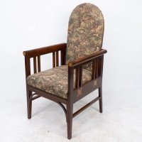 G. M. Ellwood for J. S. Henry. A Rare Progressive New Art Armchair with Fruitwood Inlays - Thumbnail 3