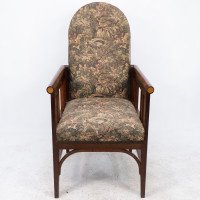 G. M. Ellwood for J. S. Henry. A Rare Progressive New Art Armchair with Fruitwood Inlays - Thumbnail 2