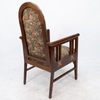 G. M. Ellwood for J. S. Henry. A Rare Progressive New Art Armchair with Fruitwood Inlays - Thumbnail 17