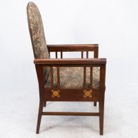 G. M. Ellwood for J. S. Henry. A Rare Progressive New Art Armchair with Fruitwood Inlays - Thumbnail 5